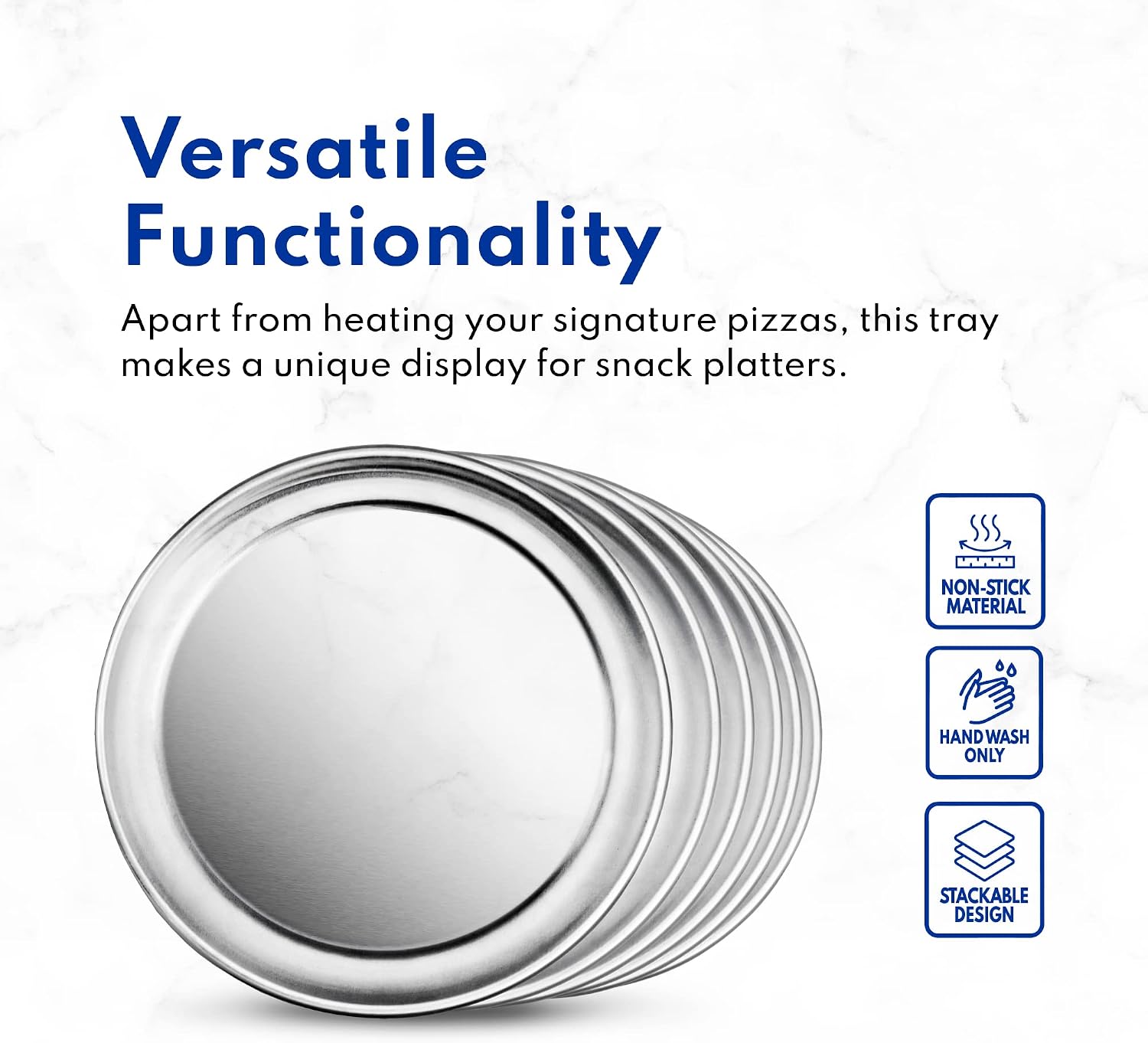 New Star Foodservice Restaurant-Grade Aluminum Pizza Pan, Baking Tray, Coupe Style, small